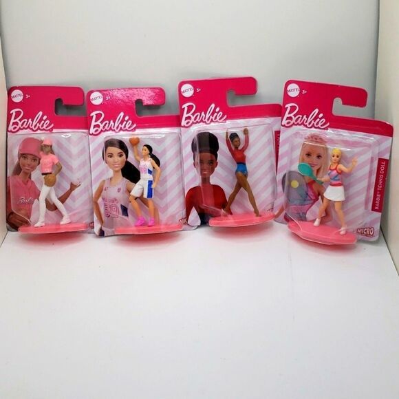 Athletic Sports Micro Barbie Figurines - Picture 2 of 2